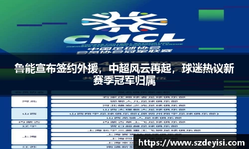 鲁能宣布签约外援，中超风云再起，球迷热议新赛季冠军归属